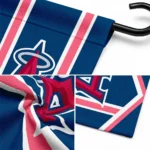 Los Angeles Angels Garden Flag Personalized Chevron Stripes Blue Best Selling