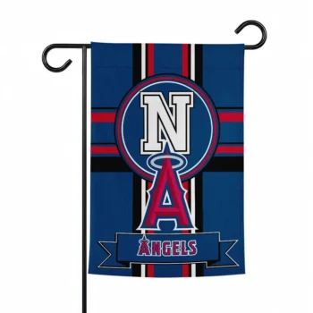 Los Angeles Angels Garden Flag Personalized Circle Medallion Blue Best Selling