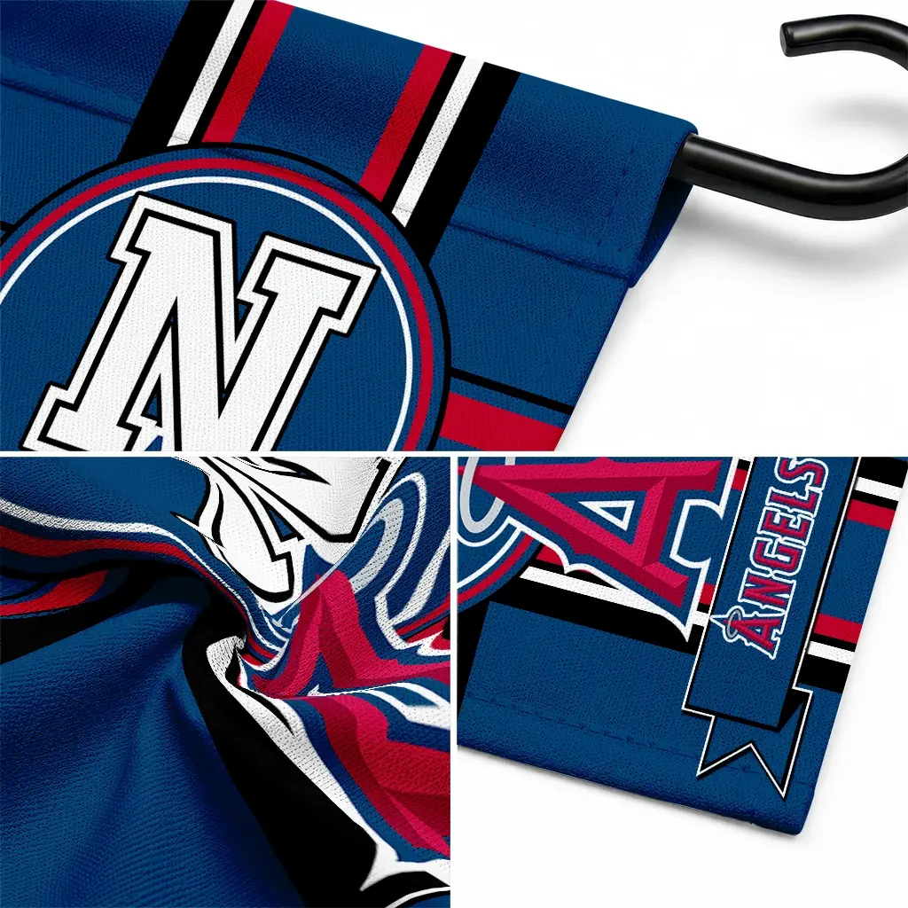 Los Angeles Angels Garden Flag Personalized Circle Medallion Blue Latest Model Los Angeles Angels Garden Flag Personalized Circle Medallion Blue Latest Model