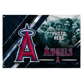 Los Angeles Angels House Flag Custom Diagonal Stripes Blue Best Selling