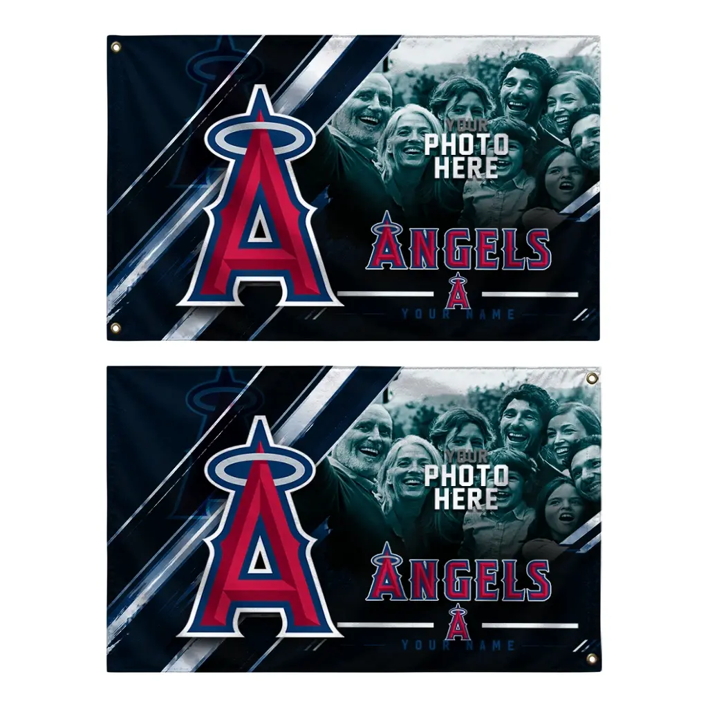Los Angeles Angels House Flag Custom Diagonal Stripes Blue Fashion Forward Los Angeles Angels House Flag Custom Diagonal Stripes Blue Fashion Forward