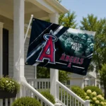 Los Angeles Angels House Flag Custom Diagonal Stripes Blue Best Selling