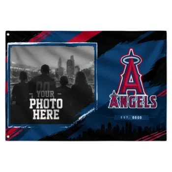 Los Angeles Angels House Flag Customized Framed Photo Blue Black Best Selling