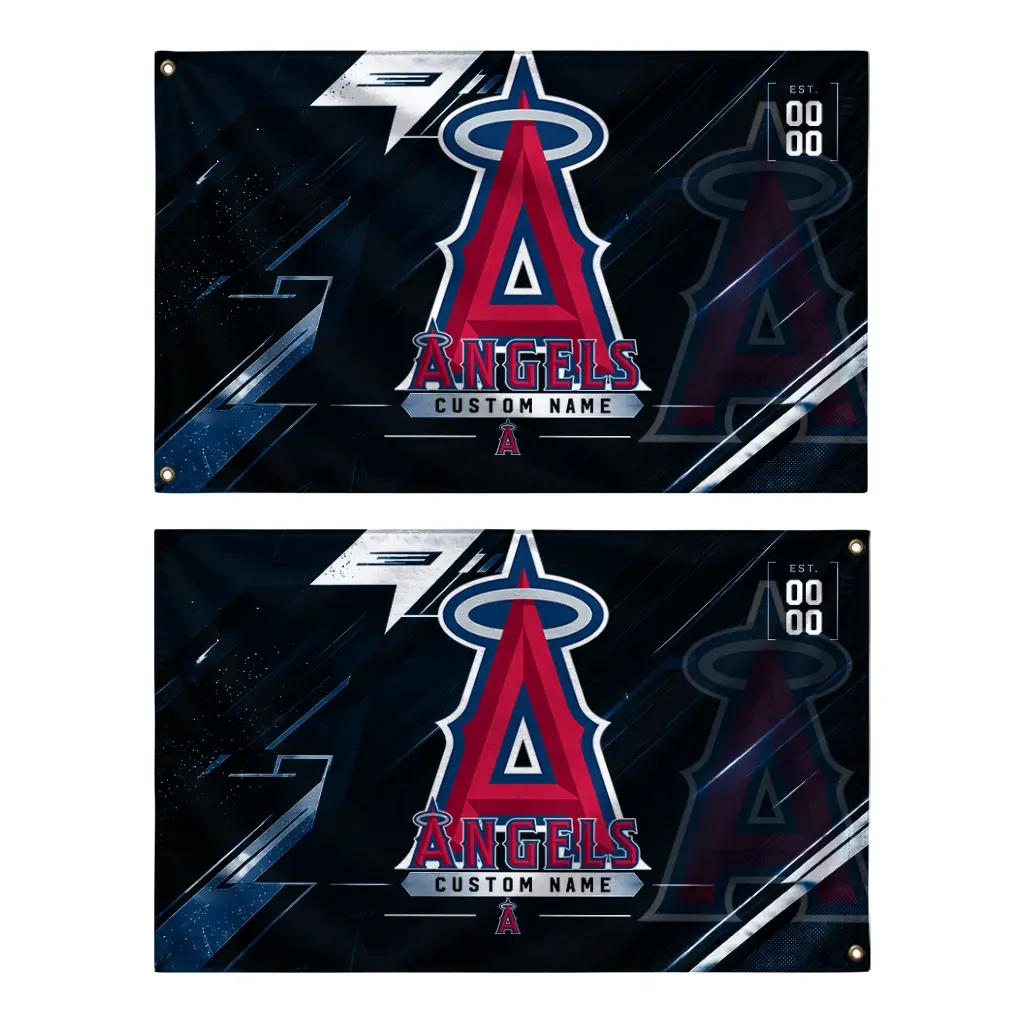 Los Angeles Angels House Flag Customized Speed Slashes Blue Fashion Forward Los Angeles Angels House Flag Customized Speed Slashes Blue Fashion Forward