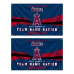 Los Angeles Angels House Flag Personalized Brushed Streaks Blue Best Selling