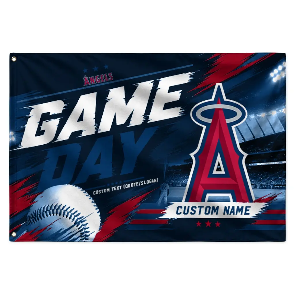 Los Angeles Angels House Flag Personalized Tech Panels Blue Best Selling Los Angeles Angels House Flag Personalized Tech Panels Blue Best Selling