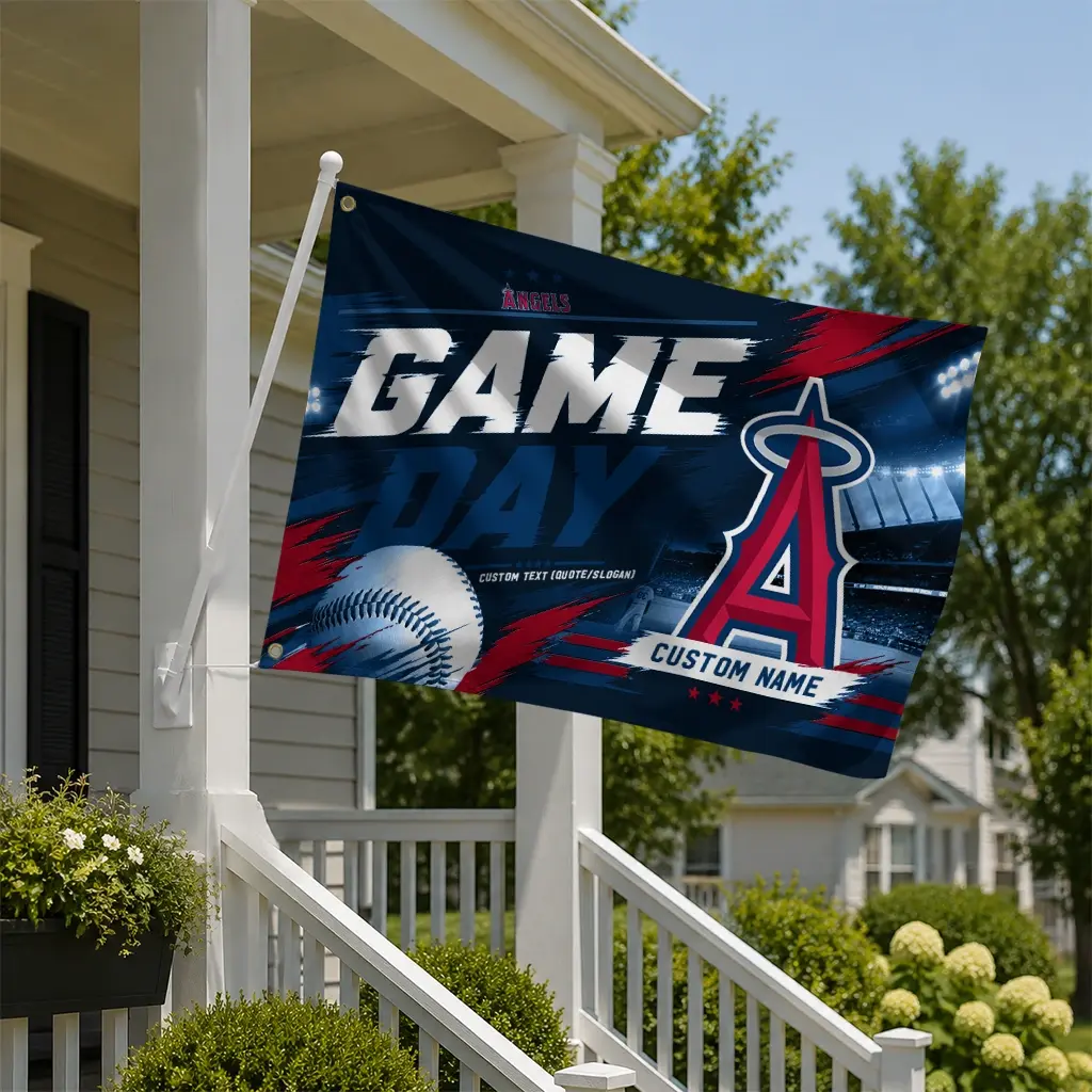 Los Angeles Angels House Flag Personalized Tech Panels Blue New Arrival Los Angeles Angels House Flag Personalized Tech Panels Blue New Arrival