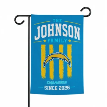 Los Angeles Chargers Garden Flag Custom Distressed Stripes Blue Best Selling