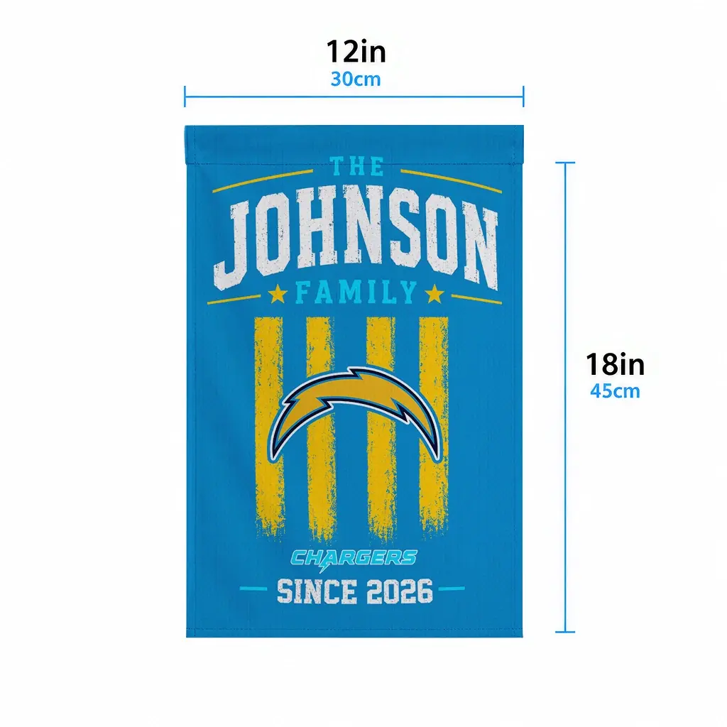Los Angeles Chargers Garden Flag Custom Distressed Stripes Blue High Quality Los Angeles Chargers Garden Flag Custom Distressed Stripes Blue High Quality