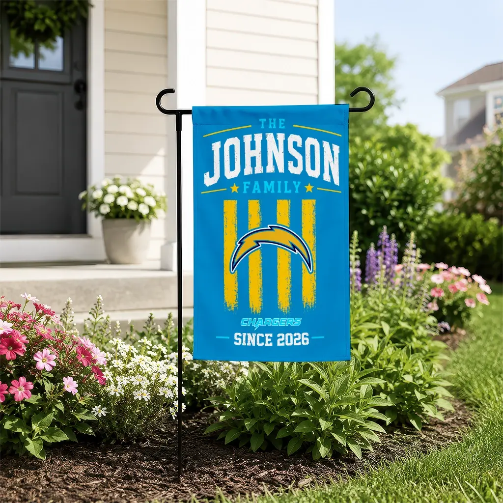 Los Angeles Chargers Garden Flag Custom Distressed Stripes Blue New Arrival Los Angeles Chargers Garden Flag Custom Distressed Stripes Blue New Arrival