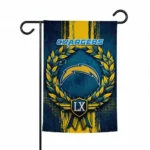 Los Angeles Chargers Garden Flag Custom Laurel Wreath Blue Best Selling