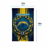 Los Angeles Chargers Garden Flag Custom Laurel Wreath Blue Best Selling
