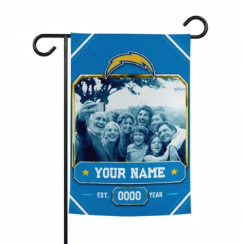 Los Angeles Chargers Garden Flag - Custom Photo Frame Blue