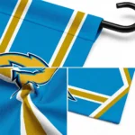 Los Angeles Chargers Garden Flag Customized Chevron Stripes Blue Best Selling