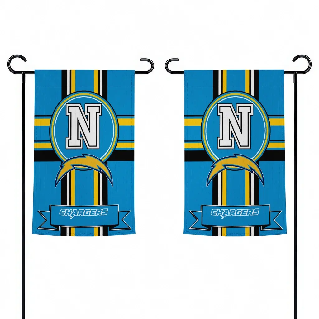Los Angeles Chargers Garden Flag Customized Circle Medallion Blue Fashion Forward Los Angeles Chargers Garden Flag Customized Circle Medallion Blue Fashion Forward