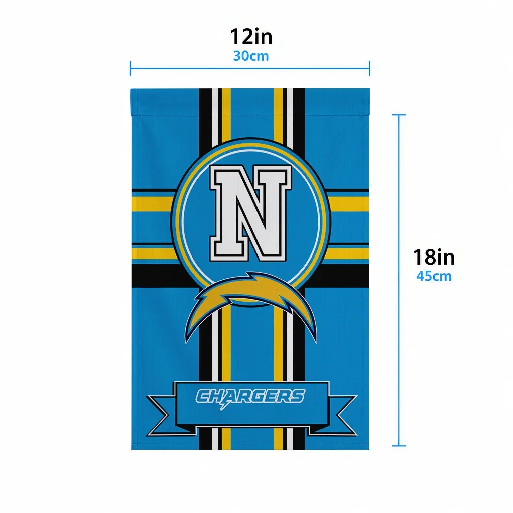 Los Angeles Chargers Garden Flag Customized Circle Medallion Blue High Quality Los Angeles Chargers Garden Flag Customized Circle Medallion Blue High Quality