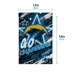 Los Angeles Chargers Garden Flag Personalized Glowing Star Blue Best Selling