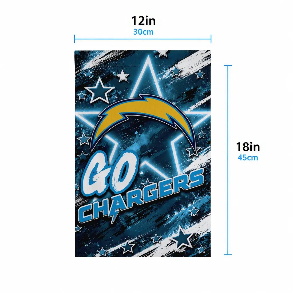 Los Angeles Chargers Garden Flag Personalized Glowing Star Blue High Quality Los Angeles Chargers Garden Flag Personalized Glowing Star Blue High Quality