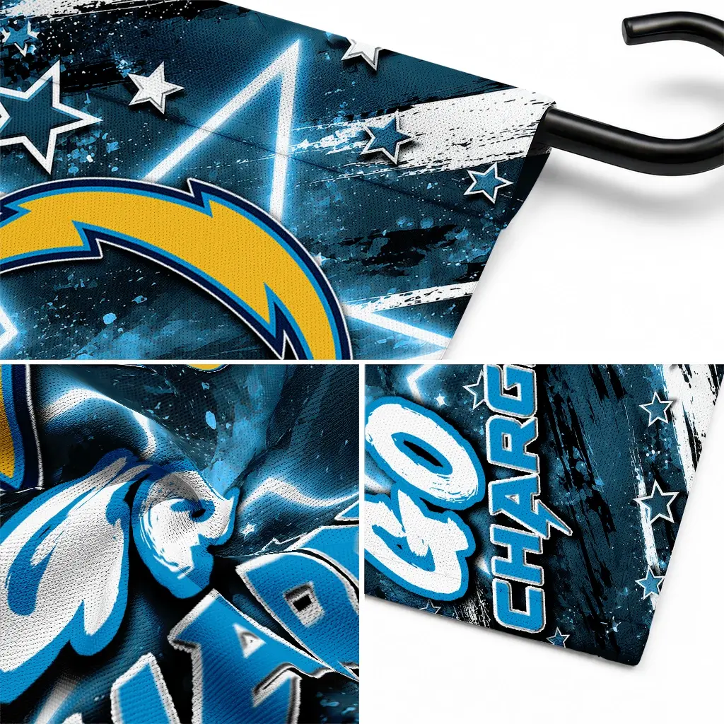 Los Angeles Chargers Garden Flag Personalized Glowing Star Blue Latest Model Los Angeles Chargers Garden Flag Personalized Glowing Star Blue Latest Model