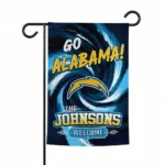Los Angeles Chargers Garden Flag Personalized Swirl Vortex Blue Best Selling