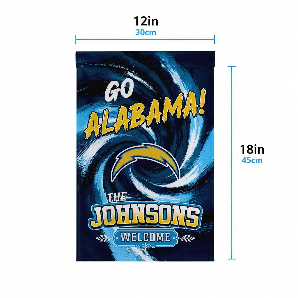 Los Angeles Chargers Garden Flag Personalized Swirl Vortex Blue High Quality Los Angeles Chargers Garden Flag Personalized Swirl Vortex Blue High Quality