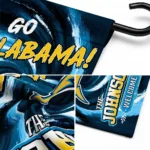 Los Angeles Chargers Garden Flag Personalized Swirl Vortex Blue Best Selling