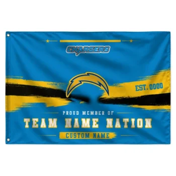 Los Angeles Chargers House Flag Customized Brushed Streaks Blue Best Selling