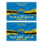 Los Angeles Chargers House Flag Customized Brushed Streaks Blue Best Selling
