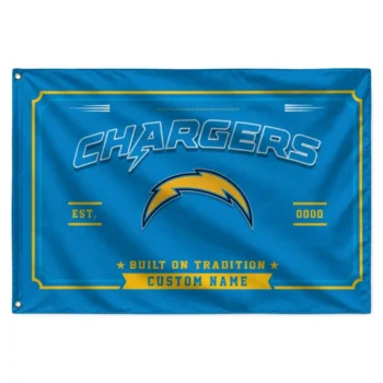 Los Angeles Chargers House Flag Customized Ornate Border Blue Best Selling