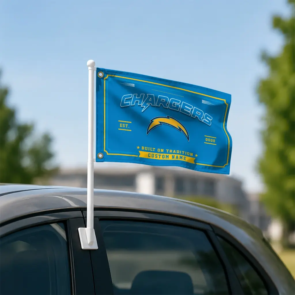 Los Angeles Chargers House Flag Customized Ornate Border Blue Latest Model Los Angeles Chargers House Flag Customized Ornate Border Blue Latest Model