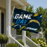 Los Angeles Chargers House Flag Personalized Action Streaks Blue Best Selling
