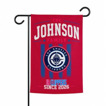 Los Angeles Clippers Garden Flag Custom Distressed Stripes Red Best Selling