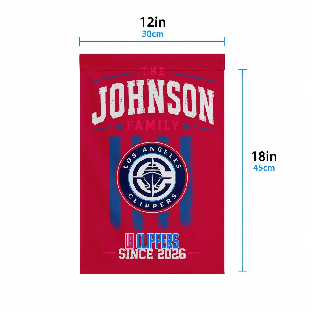 Los Angeles Clippers Garden Flag Custom Distressed Stripes Red High Quality Los Angeles Clippers Garden Flag Custom Distressed Stripes Red High Quality