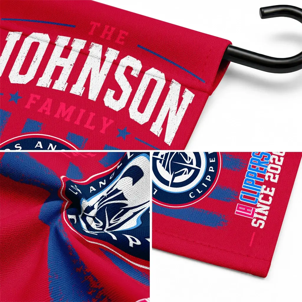 Los Angeles Clippers Garden Flag Custom Distressed Stripes Red Latest Model Los Angeles Clippers Garden Flag Custom Distressed Stripes Red Latest Model