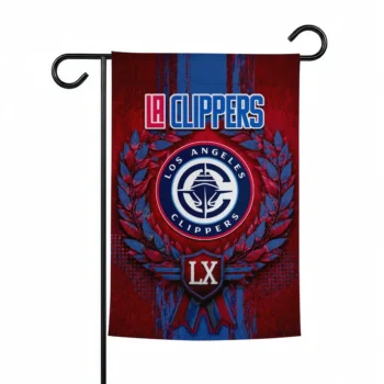 Los Angeles Clippers Garden Flag Custom Laurel Wreath Red Best Selling