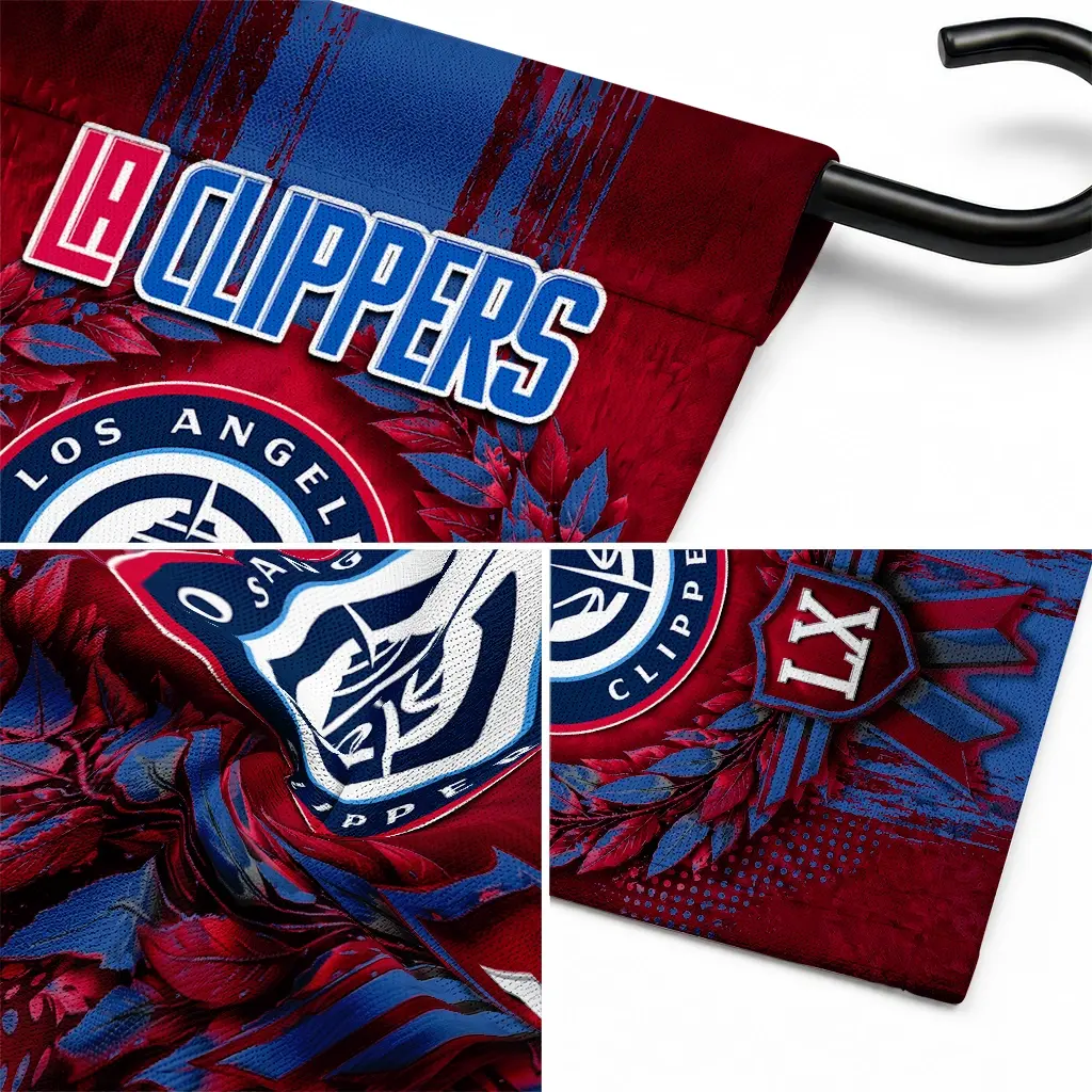 Los Angeles Clippers Garden Flag Custom Laurel Wreath Red Latest Model Los Angeles Clippers Garden Flag Custom Laurel Wreath Red Latest Model