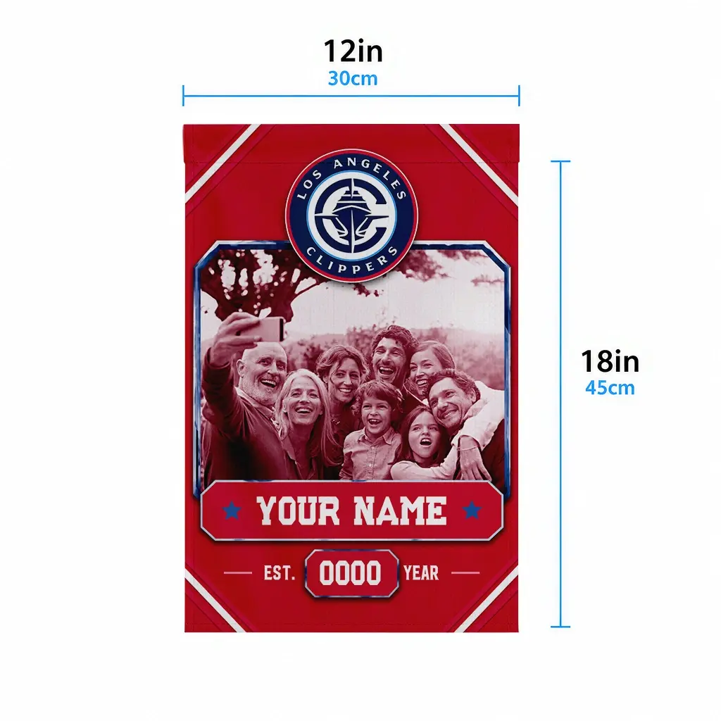 Los Angeles Clippers Garden Flag Custom Photo Frame Red High Quality Los Angeles Clippers Garden Flag Custom Photo Frame Red High Quality