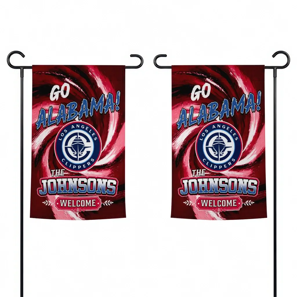 Los Angeles Clippers Garden Flag Personalized Swirl Vortex Red Fashion Forward Los Angeles Clippers Garden Flag Personalized Swirl Vortex Red Fashion Forward