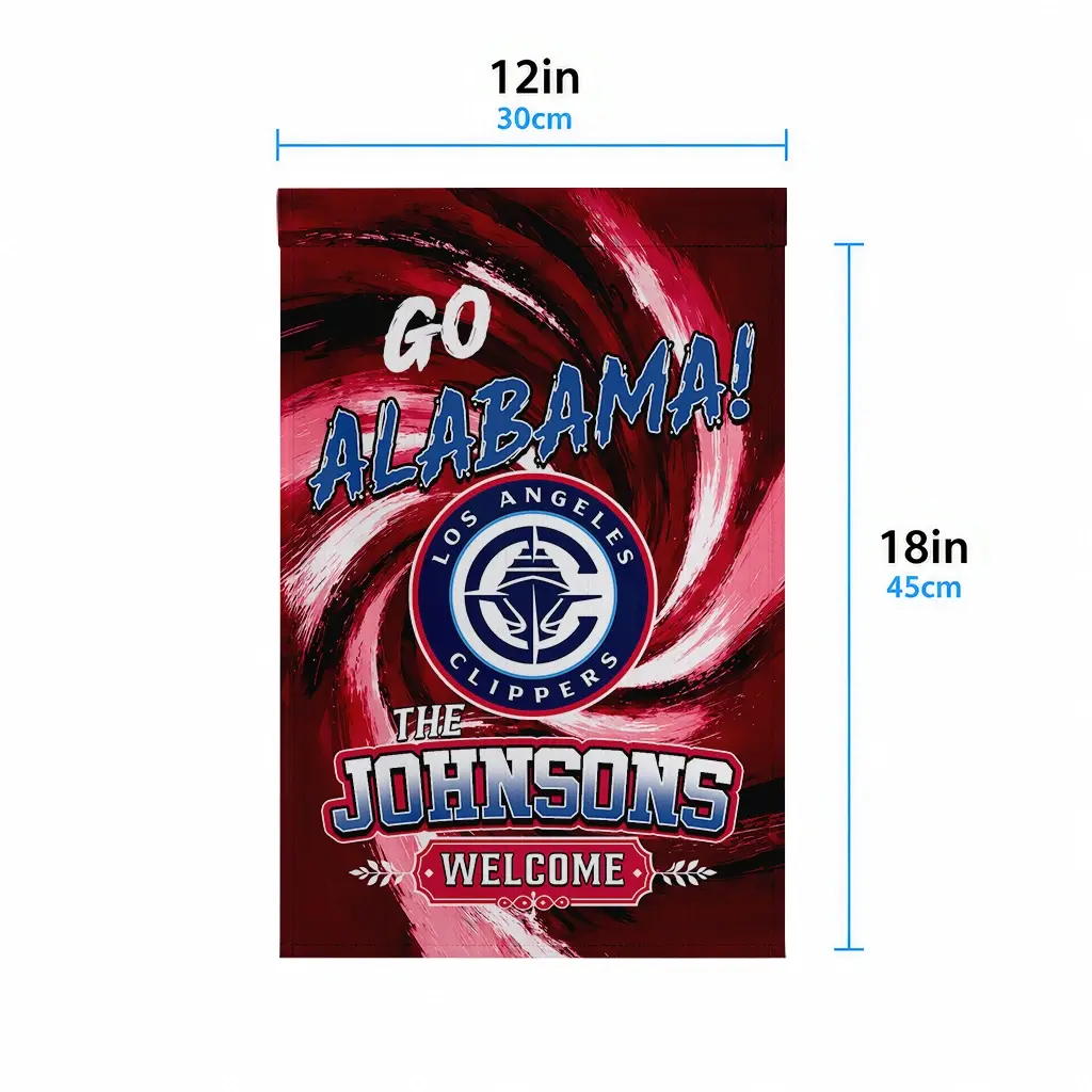 Los Angeles Clippers Garden Flag Personalized Swirl Vortex Red High Quality Los Angeles Clippers Garden Flag Personalized Swirl Vortex Red High Quality