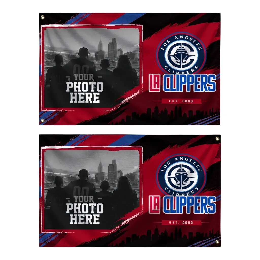 Los Angeles Clippers House Flag Custom Framed Photo Red Black Fashion Forward Los Angeles Clippers House Flag Custom Framed Photo Red Black Fashion Forward