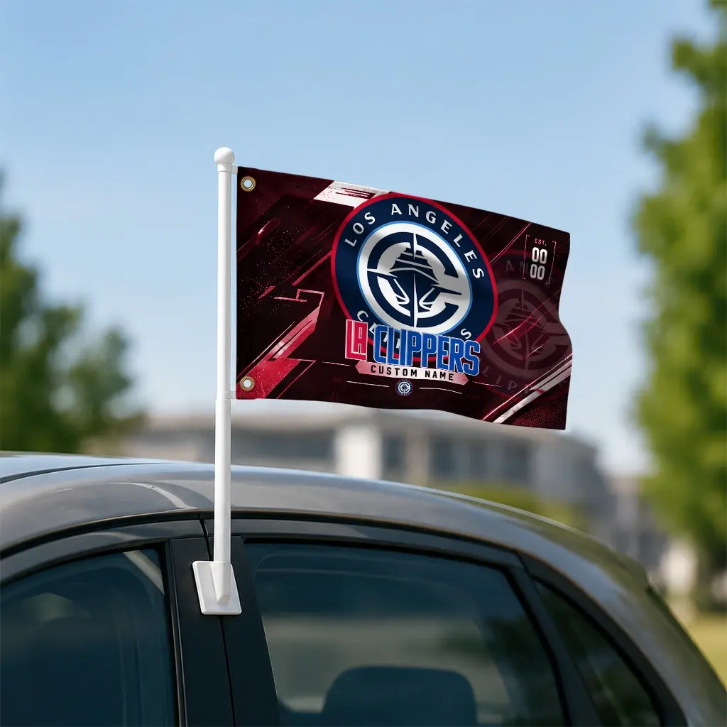 Los Angeles Clippers House Flag Custom Speed Slashes Red Latest Model Los Angeles Clippers House Flag Custom Speed Slashes Red Latest Model