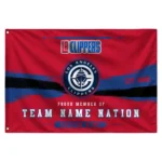 Los Angeles Clippers House Flag Customized Brushed Streaks Red Best Selling
