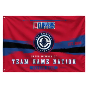 Los Angeles Clippers House Flag Customized Brushed Streaks Red Best Selling