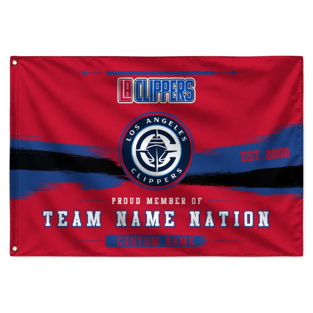 Los Angeles Clippers House Flag Customized Brushed Streaks Red Best Selling Los Angeles Clippers House Flag Customized Brushed Streaks Red Best Selling