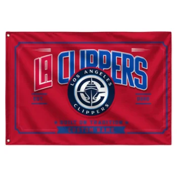 Los Angeles Clippers House Flag Customized Ornate Border Red Best Selling