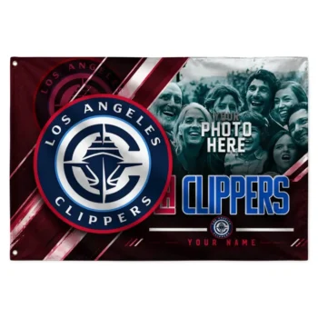 Los Angeles Clippers House Flag Personalized Diagonal Stripes Red Best Selling