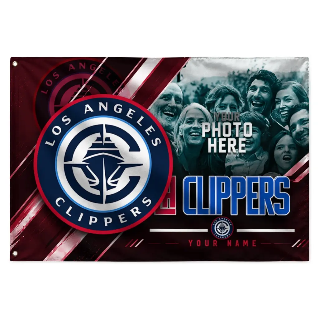 Los Angeles Clippers House Flag Personalized Diagonal Stripes Red Best Selling Los Angeles Clippers House Flag Personalized Diagonal Stripes Red Best Selling