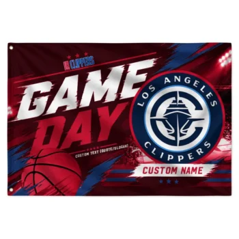 Los Angeles Clippers House Flag Personalized Energy Brushstrokes Red Best Selling