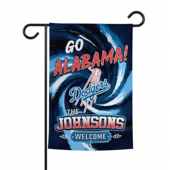 Los Angeles Dodgers Garden Flag Customized Swirl Vortex Blue Best Selling