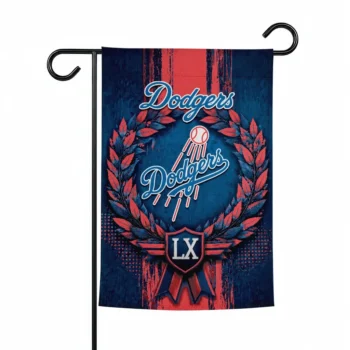 Los Angeles Dodgers Garden Flag Personalized Laurel Wreath Blue Best Selling